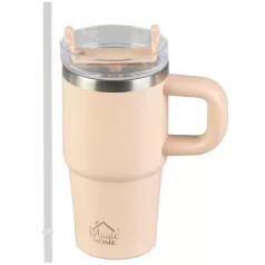   MagicHome Termobögre, 550 ml, szívószállal, rozsdamentes acél