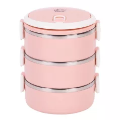 Ételhordó Magichome Lb933, 3 Részes, 1.5 L, Rózsaszín