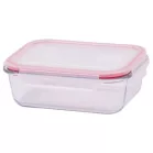 Étel Tároló Magichome Bsg2, 1000 ml, 20x15x6 cm, Téglalap Alakú, Jénai Üveg/Pp, Clip