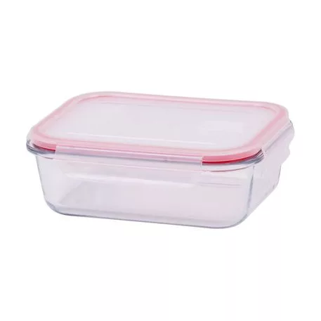 Étel Tároló Magichome Bsg2, 1000 ml, 20x15x6 cm, Téglalap Alakú, Jénai Üveg/Pp, Clip