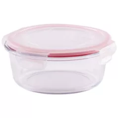   Étel Tároló Magichome Bsg3, 950 ml, 17x7 cm, Ovális, Jénai Üveg/Pp, Clip