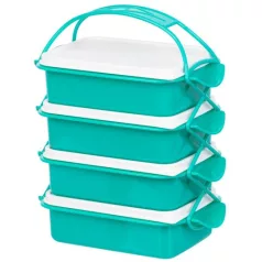 Ételhordó MagicHome CS336, 4 részes, 4 x 1 l, PP/PE