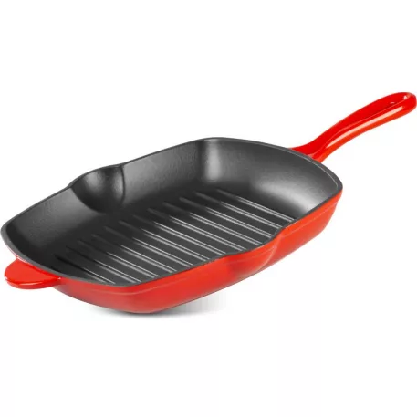 MagicHome Castora line serpenyő, grillező, zománcozott öntöttvas, 270x270x45 mm