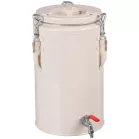 Edény, élelmiszer szálításra,elzárócsappal,fém, 275 x 275 x 445 mm, 10 l
