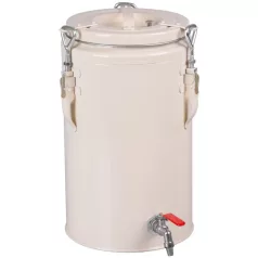   Edény, élelmiszer szálításra,elzárócsappal,fém, 275 x 275 x 445 mm, 10 l