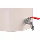 Edény, élelmiszer szálításra,elzárócsappal,fém, 275 x 275 x 445 mm, 10 l