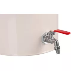   Edény, élelmiszer szálításra,elzárócsappal,fém, 275 x 275 x 445 mm, 10 l