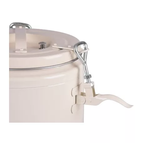 Edény, élelmiszer szálításra,elzárócsappal,fém, 275 x 275 x 445 mm, 10 l