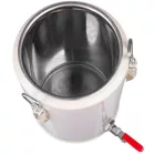 Edény, élelmiszer szálításra,elzárócsappal,fém, 275 x 275 x 445 mm, 10 l