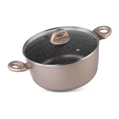 MagicHome Coffee Brown Line fazék, 24 cm, 4,0 l, fedéllel