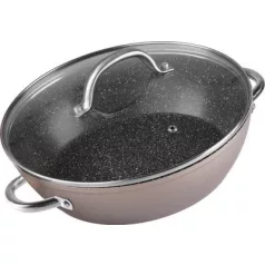   Fazék MagicHome Coffee Brown Line, tűzálló, 26 cm, 2,8 l, fedővel