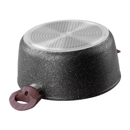 MagicHome Black Marble Line fazék , 24 cm, 4,0 l, tetővel