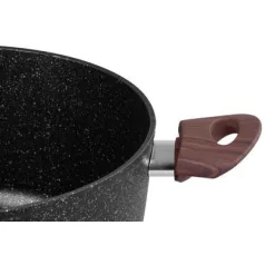 MagicHome Black Marble Line fazék, 28 cm, 5,9 l, tetővel