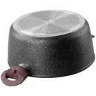 MagicHome Black Marble Line fazék, 28 cm, 5,9 l, tetővel