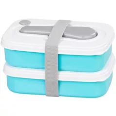   Ételhordó MagicHome, szögletes, 1 l, villaval/kanállal, 2 részes, 20,8 x 13,5 x 12,4 cm