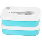 Ételhordó MagicHome, szögletes, 1 l, villaval/kanállal, 2 részes, 20,8 x 13,5 x 12,4 cm