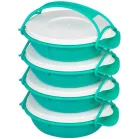 Ételhordó MagicHome, kerek, 4 részes, 4 x 1 l, színes, 22,4 x 20,5 x 29,5 cm