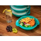 Ételhordó MagicHome, kerek, 4 részes, 4 x 1 l, színes, 22,4 x 20,5 x 29,5 cm