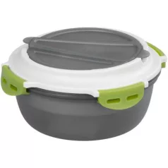   Ételhordó MagicHome, kerek alakú, 1,2 l, villaval/kanállal, 21,1 x 9,7 cm