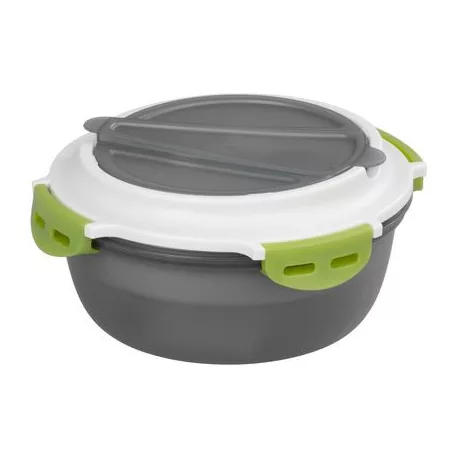 Ételhordó MagicHome, kerek alakú, 1,2 l, villaval/kanállal, 21,1 x 9,7 cm