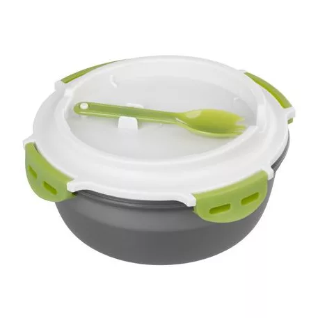 Ételhordó MagicHome, kerek alakú, 1,2 l, villaval/kanállal, 21,1 x 9,7 cm