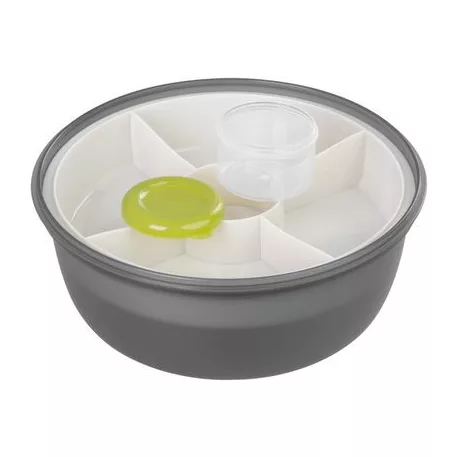 Ételhordó MagicHome, kerek alakú, 1,2 l, villaval/kanállal, 21,1 x 9,7 cm