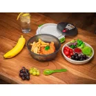 Ételhordó MagicHome, kerek alakú, 1,2 l, villaval/kanállal, 21,1 x 9,7 cm