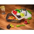 Ételhordó MagicHome, szögletes, 1,2 l, villaval/kanállal, 23 x 15 x 8,8 cm