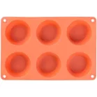 MagicHome sütőforma, 6 db muffin, szilikon, piro, 23,7 x 16 x 3 cm