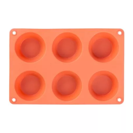 MagicHome sütőforma, 6 db muffin, szilikon, piro, 23,7 x 16 x 3 cm