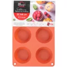 MagicHome sütőforma, 6 db muffin, szilikon, piro, 23,7 x 16 x 3 cm