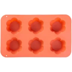   MagicHome sütőforma, 6 db muffin, szilikon, rózsaszín menta, 28,6 x 17,2 cm