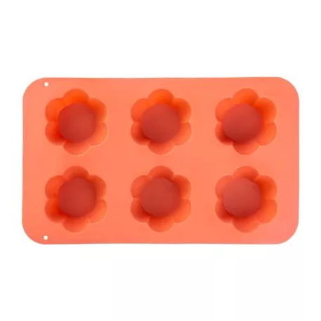 MagicHome sütőforma, 6 db muffin, szilikon, rózsaszín menta, 28,6 x 17,2 cm