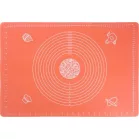 MagicHome Szilikon sütőpapír, torta alátét, méret segédlettel  piros, 64 x 45 cm