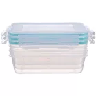 Ételhordók MagicHome, négyzet, Clip, 3db-os szett, 15,5x21,5x7,5 cm
