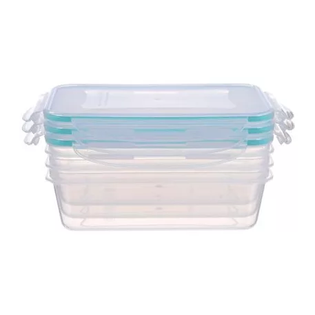 Ételhordók MagicHome, négyzet, Clip, 3db-os szett, 15,5x21,5x7,5 cm