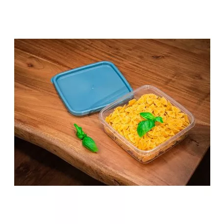 Ételhordók MagicHome, négyzet, Clip, 4db-os szett, 1 lit., 17,7x17,7x5,8 cm