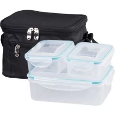   Ételhordók MagicHome, szögletes, hőszigetelt, 3db-os szett, 1,5/2x 0,5 lit.