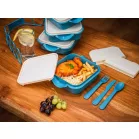 Ételhordó MagicHome, 3 db, evőeszközzel, 4x0,8 lit, 16x19,5x26 cm