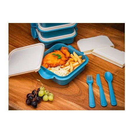 Ételhordó MagicHome, 3 db, evőeszközzel, 4x0,8 lit, 16x19,5x26 cm