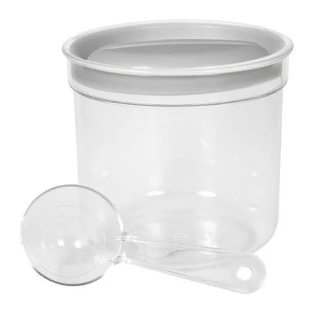 Curver® DRY FOOD fűszer tároló, 1 literes, mérőpohárral, menta/szürke/barack színkeverék, 13x12 cm