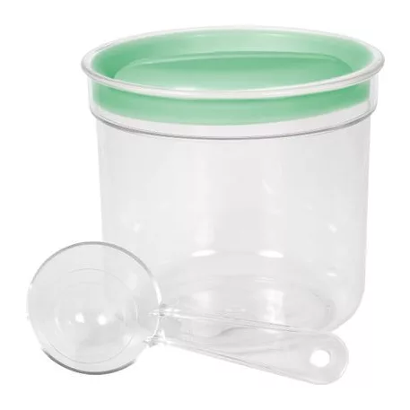 Curver® DRY FOOD fűszer tároló, 1 literes, mérőpohárral, menta/szürke/barack színkeverék, 13x12 cm