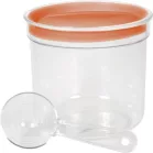 Curver® DRY FOOD fűszer tároló, 1 literes, mérőpohárral, menta/szürke/barack színkeverék, 13x12 cm