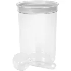 Curver® DRY FOOD fűszer tároló, 1,7 literes, mérőpohárral, menta/szürke/barack színkeverék, 13x19 cm