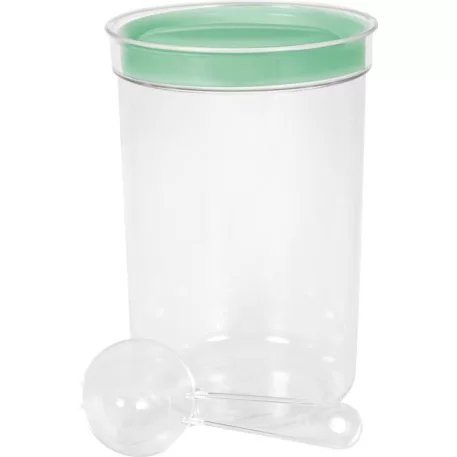 Curver® DRY FOOD fűszer tároló, 1,7 literes, mérőpohárral, menta/szürke/barack színkeverék, 13x19 cm