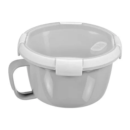 Curver® Ételhordó doboz 0,9 literes, fogantyúval, menta/szürke/barack színkeverék, 17x10 cm