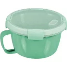 Curver® Ételhordó doboz 0,9 literes, fogantyúval, menta/szürke/barack színkeverék, 17x10 cm