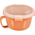 Curver® Ételhordó doboz 0,9 literes, fogantyúval, menta/szürke/barack színkeverék, 17x10 cm