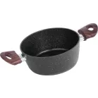 Edény MagicHome Black Marble Line, 20 cm, 2200 ml, fedővel