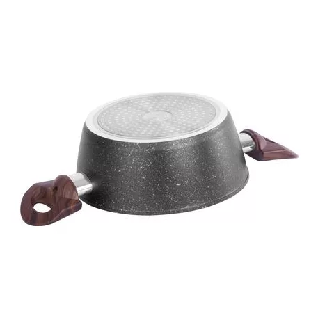 Edény MagicHome Black Marble Line, 20 cm, 2200 ml, fedővel